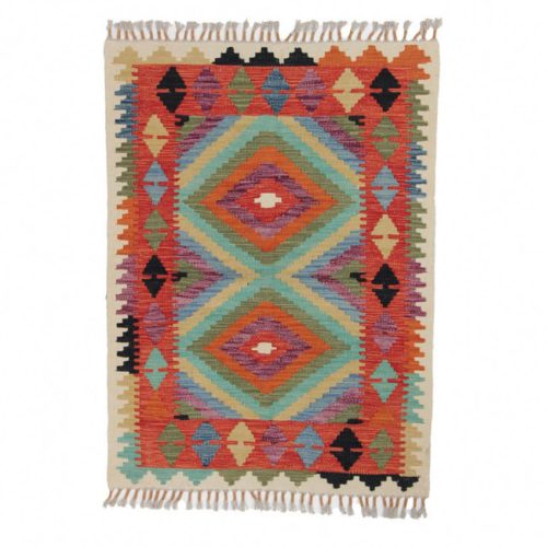 Kilim szőnyeg Chobi 84x115 kézi szövésű afgán gyapjú kilim