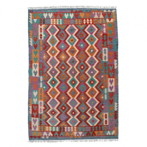 Kilim szőnyeg 203x296 kézi szövésű afgán gyapjú kilim