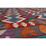 Kilim szőnyeg 203x296 kézi szövésű afgán gyapjú kilim