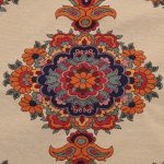 Krém díszpárna 45x45 – Napvirág mandala