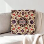 Krém díszpárna 45x45 – Zafír tulipán