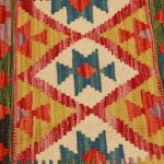 Afgán Kilim párnahuzat 45x45 kézi szövésű párna