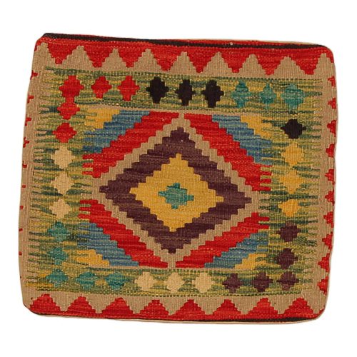 Kézi szövésű Kilim párnahuzat 45x45 afgán díszpárna
