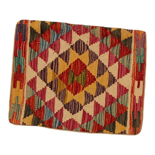 Afgán Kilim párnahuzat 45x45 kézi szövésű párna