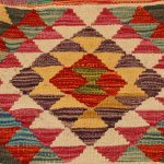 Afgán Kilim párnahuzat 45x45 kézi szövésű párna