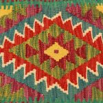 Afgán Kilim párnahuzat 45x45 kézi szövésű párna