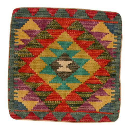 Afgán Kilim párnahuzat 45x45 kézi szövésű párna