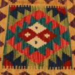 Afgán Kilim párnahuzat 45x45 kézi szövésű párna