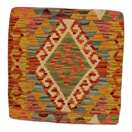 Afgán Kilim párnahuzat 45x45 kézi szövésű párna