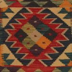 Afgán Kilim párnahuzat 45x45 kézi szövésű párna