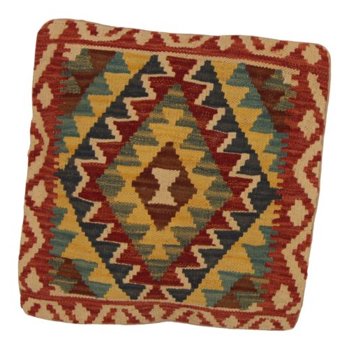 Afgán Kilim párnahuzat 45x45 kézi szövésű párna